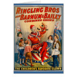 Carte vintage de clown de cirque de KRW