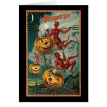 Carte vintage de diable
