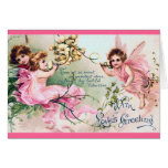Carte vintage de fées de Valentine
