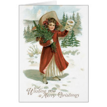 Carte vintage de Joyeux Noël