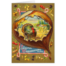 Carte vintage de la Turquie de thanksgiving