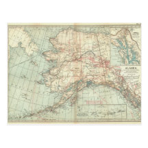 Carte vintage de l'Alaska Cartes Postales