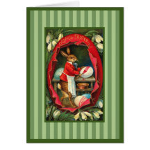 Carte vintage de lapin de Pâques
