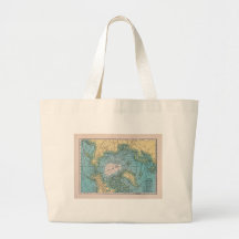 Carte vintage de l'Arctique Sac En Toile