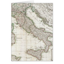 Carte vintage de l'Italie (1770)