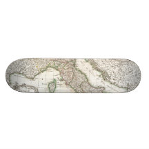 Carte vintage de l'Italie (1770) Plateau De Skateboard