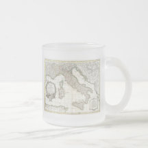 Carte vintage de l'Italie (1770) Tasse À Café