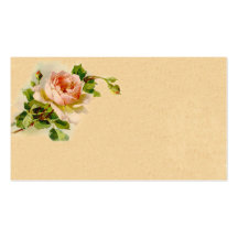 Carte vintage de profil d'affaires de rose de rose cartes de visite professionnelles