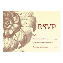 Carte vintage de RSVP Carte De Visite
