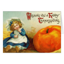 Carte vintage de thanksgiving