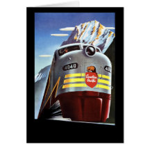 Carte vintage de train