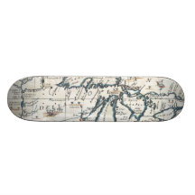 Carte vintage des Great Lakes (1696) Plateaux De Skateboards Customisés