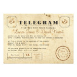 Carte vintage d'invitation de télégramme