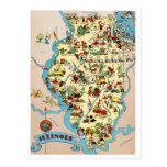 Carte vintage drôle de l'Illinois Cartes Postales