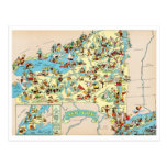 Carte vintage drôle de New York Carte Postale