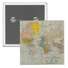 Carte vintage du monde pin's