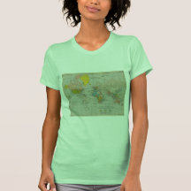 Carte vintage du monde t-shirt