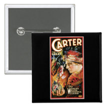 Carter la Loi magique vintage de grand magicien de Badges