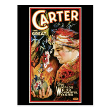 Carter la Loi magique vintage de grand magicien de Carte Postale