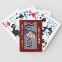 Cartes 2012 de jeu de Mitt Romney d'élection Jeu De 52 Cartes