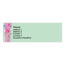 Cartes assez florales de profil de bord modèles de cartes de visite
