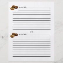 Cartes blanches de recette d'arrière - plan prospectus