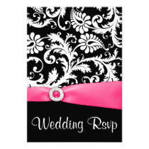 Cartes blanches et noires de roses indien de maria invitations