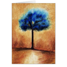 Cartes (bleues) d'arbre de sucrerie de coton