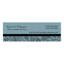 Cartes bleues de maman de fleur modèles de cartes de visite
