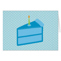 Cartes bleues de Merci de gâteau de point de polka
