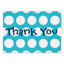 Cartes bleues de Merci de point de polka