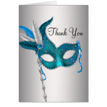 Cartes bleues turquoises de Merci de partie de mas