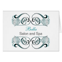 cartes chics noires et blanches d'aqua d'affaires 