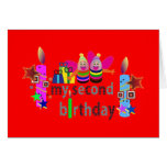 Cartes d'anniversaire animales : Deuxième annivers