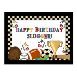 Cartes d'anniversaire de cogneur de base-ball cartes postales