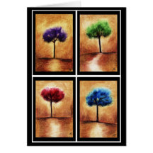 Cartes d'arbres de sucrerie de coton
