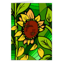 Cartes d'art de tournesol