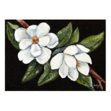Cartes de collection de minuit d'artiste de magnol cartes de visite professionnelles