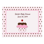 Cartes de conseil de baby shower de petit gâteau d cartes postales