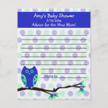 Cartes de conseil personnalisées par baby shower b prospectus