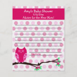 Cartes de conseil personnalisées par baby shower r prospectus personnalisés