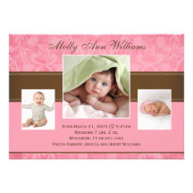 Cartes de faire-part de bébé