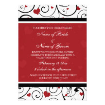 Cartes de faire-part de mariage de Saint-Valentin