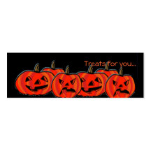 Cartes de festin pour des sucreries de Halloween Cartes De Visite Personnelles