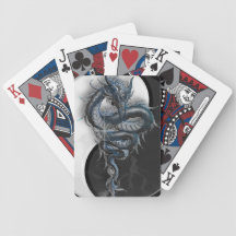 Cartes de jeu chinoises de dragon de Yin Yang Cartes À Jouer