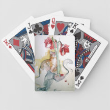 Cartes de jeu de "amaryllis" jeu de cartes