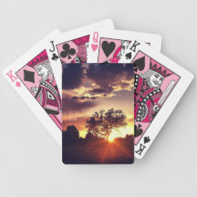 Cartes de jeu de coucher du soleil cartes bicycle poker