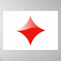 Cartes de jeu de diamant poster