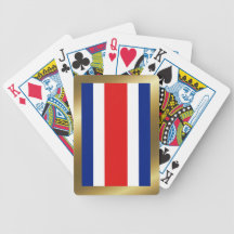 Cartes de jeu de drapeau du Costa Rica