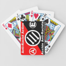 cartes de jeu de l'action 2 d'anti-raciste